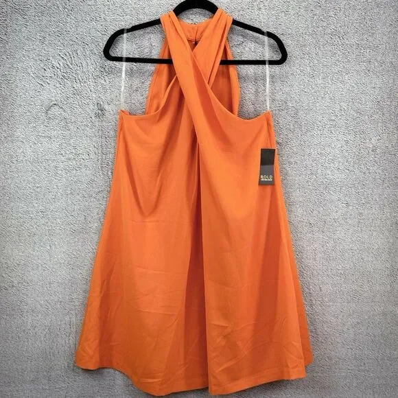NWT- Bold Elements Womens‎ Sleeveless Shift Dress Orange Size XL  Retail $69 - Picture 11 of 13